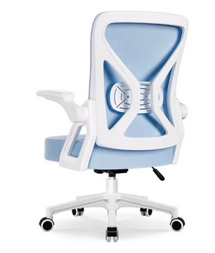 Ergonomische Bureaustoel met Mesh Rugleuning – Verstelbare Draaistoel met Lendensteun en Opklapbare Armleuningen