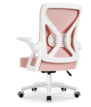 Ergonomische Bureaustoel met Mesh Rugleuning – Verstelbare Draaistoel met Lendensteun en Opklapbare Armleuningen