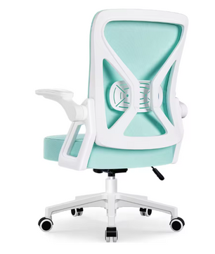 Ergonomische Bureaustoel met Mesh Rugleuning – Verstelbare Draaistoel met Lendensteun en Opklapbare Armleuningen