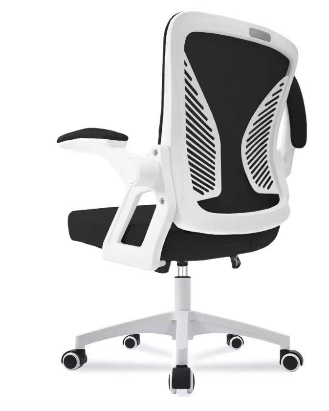 Ergonomische Bureaustoel met Mesh Rugleuning – Verstelbare Draaistoel met Opklapbare Armleuningen