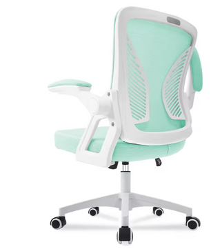 Ergonomische Bureaustoel met Mesh Rugleuning – Verstelbare Draaistoel met Opklapbare Armleuningen