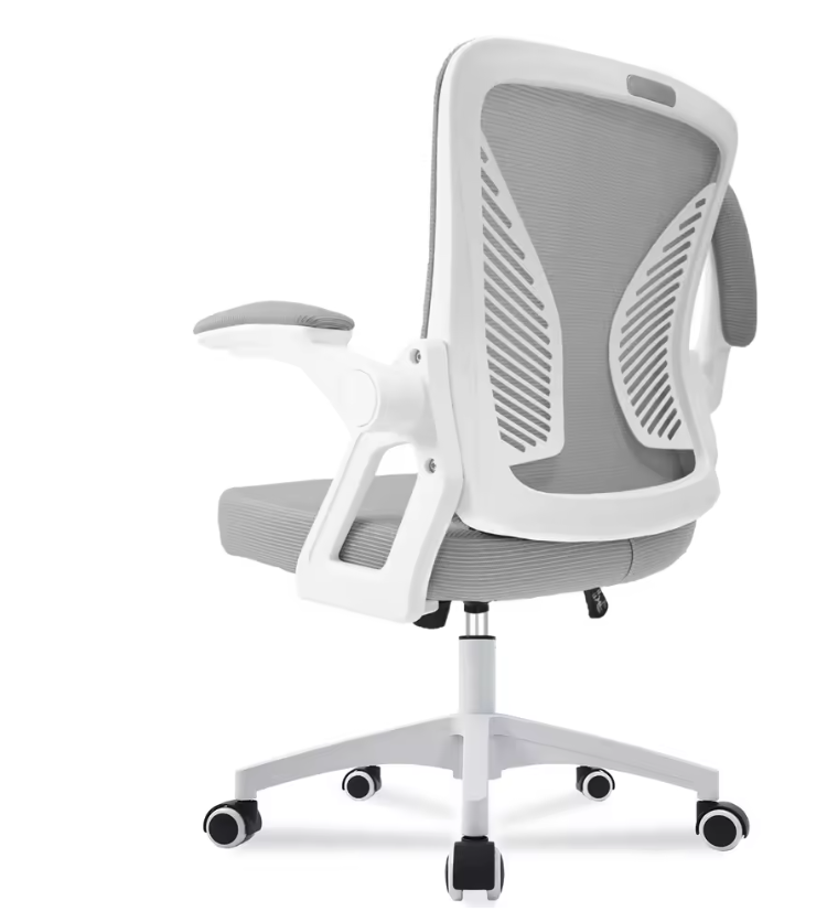 Ergonomische Bureaustoel met Mesh Rugleuning – Verstelbare Draaistoel met Opklapbare Armleuningen