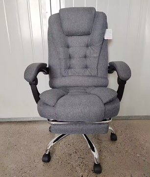 Ergonomische Directiestoel met Voetensteun – Verstelbare Hoge Bureaustoel van PU-leer