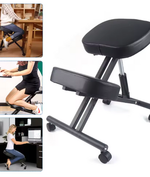 Ergonomische Knie­stoel met Pneumatische Hoogteverstelling – Verstelbare Houdingsstoel met Wielen