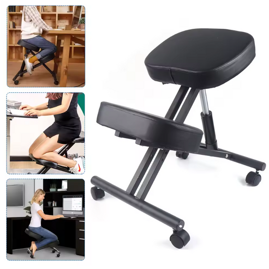Ergonomische Knie­stoel met Pneumatische Hoogteverstelling – Verstelbare Houdingsstoel met Wielen