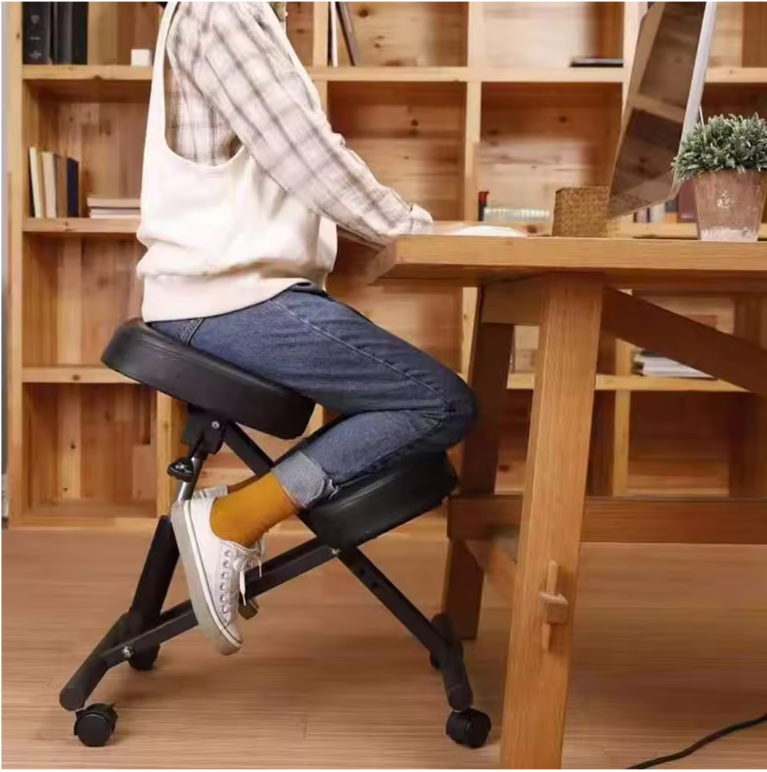 Ergonomische Knie­stoel met Pneumatische Hoogteverstelling – Verstelbare Houdingsstoel met Wielen