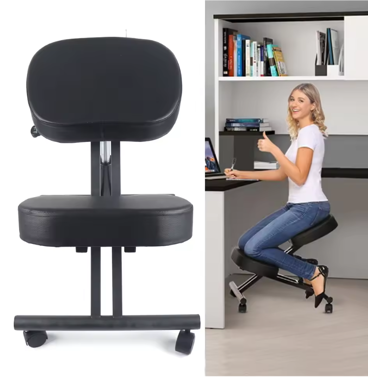 Ergonomische Knie­stoel met Pneumatische Hoogteverstelling – Verstelbare Houdingsstoel met Wielen