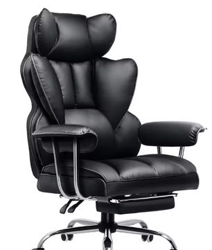 Ergonomische Gamingstoel met Voetensteun – Stoffen Bekleding, Verende Zitkussenstructuur en Verstelbare Rugleuning tot 135°