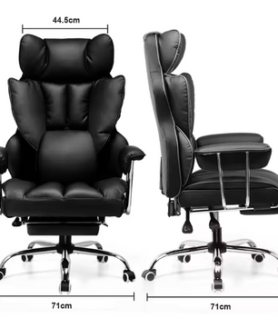 Ergonomische Gamingstoel met Voetensteun – Stoffen Bekleding, Verende Zitkussenstructuur en Verstelbare Rugleuning tot 135°