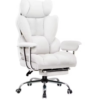 Ergonomische Gamingstoel met Voetensteun – Stoffen Bekleding, Verende Zitkussenstructuur en Verstelbare Rugleuning tot 135°