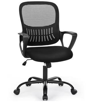 Ergonomische Mesh Bureaustoel met Lendensteun en Opklapbare Armleuningen – Draaibaar en Schommelfunctie