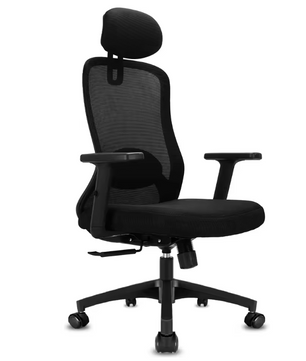 Ergonomische Hoge Bureaustoel met Hoofdsteun en Verstelbare Lendensteun – Kantelbaar 90–130° Mesh Design