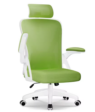 Ergonomische Bureaustoel met Verstelbare Hoofdsteun en Lendensteun – Kantelbaar 90–135° met Opklapbare Armleuningen