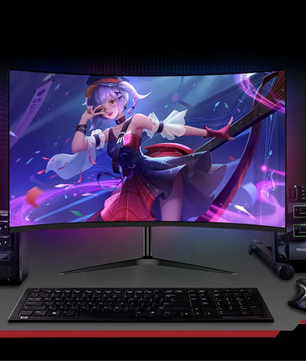 27 inch Curved Full HD Monitor – 75Hz IPS Gaming Scherm met HDMI en VGA