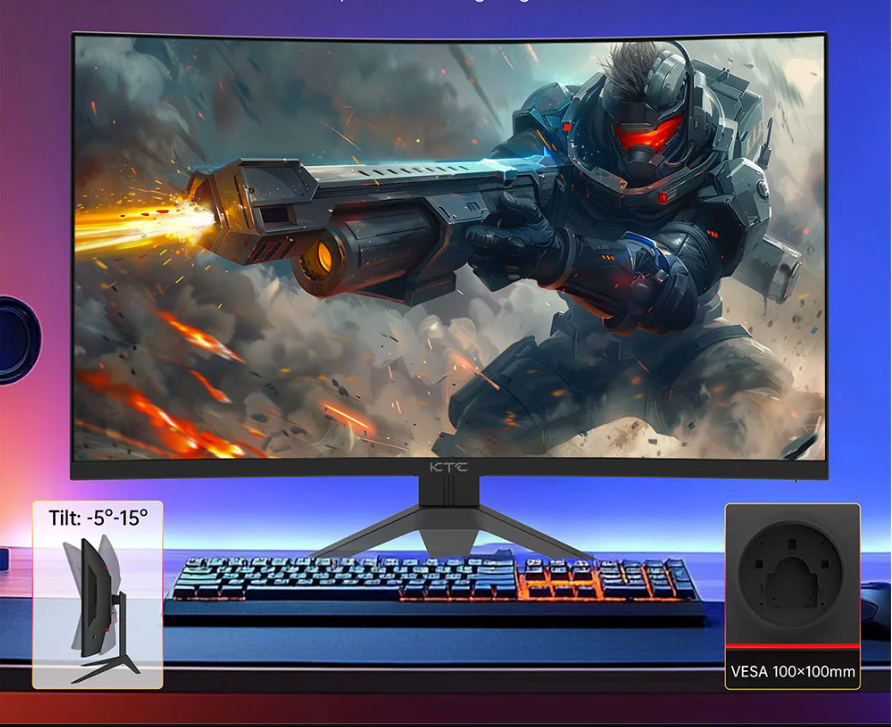 27 inch Curved Gaming Monitor QHD 180Hz – 1500R Gebogen Scherm met 1ms Response