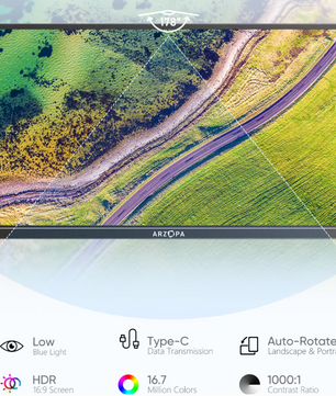 14 inch Draagbare Full HD IPS Monitor – Ultradun Tweede Scherm met USB-C en HDMI