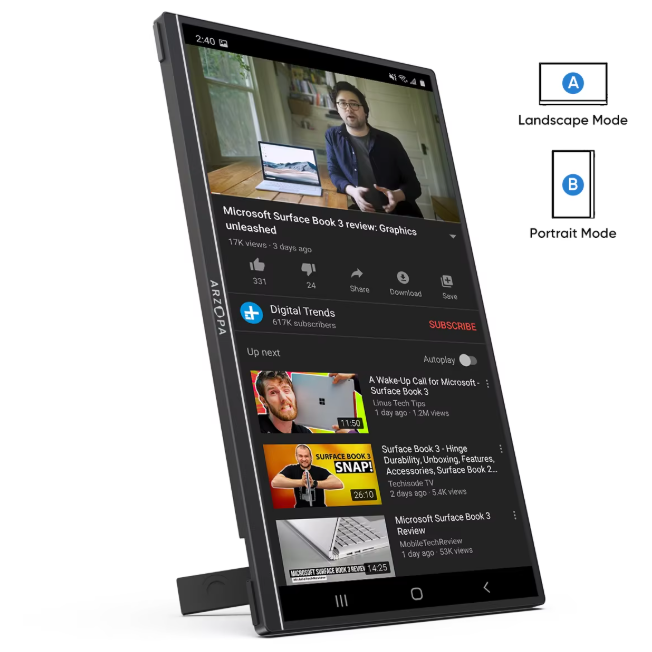 14 inch Draagbare Full HD IPS Monitor – Ultradun Tweede Scherm met USB-C en HDMI