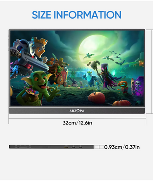 14 inch Draagbare Full HD IPS Monitor – Ultradun Tweede Scherm met USB-C en HDMI