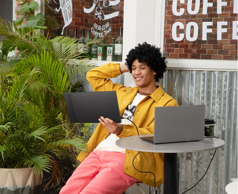 14 inch Draagbare Full HD IPS Monitor – Ultradun Tweede Scherm met USB-C en HDMI