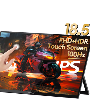 18,5 inch Touchscreen Draagbare Monitor – Full HD IPS 100Hz Tweede Scherm met Standaard