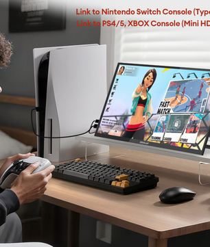 18,5 inch Touchscreen Draagbare Monitor – Full HD IPS 100Hz Tweede Scherm met Standaard