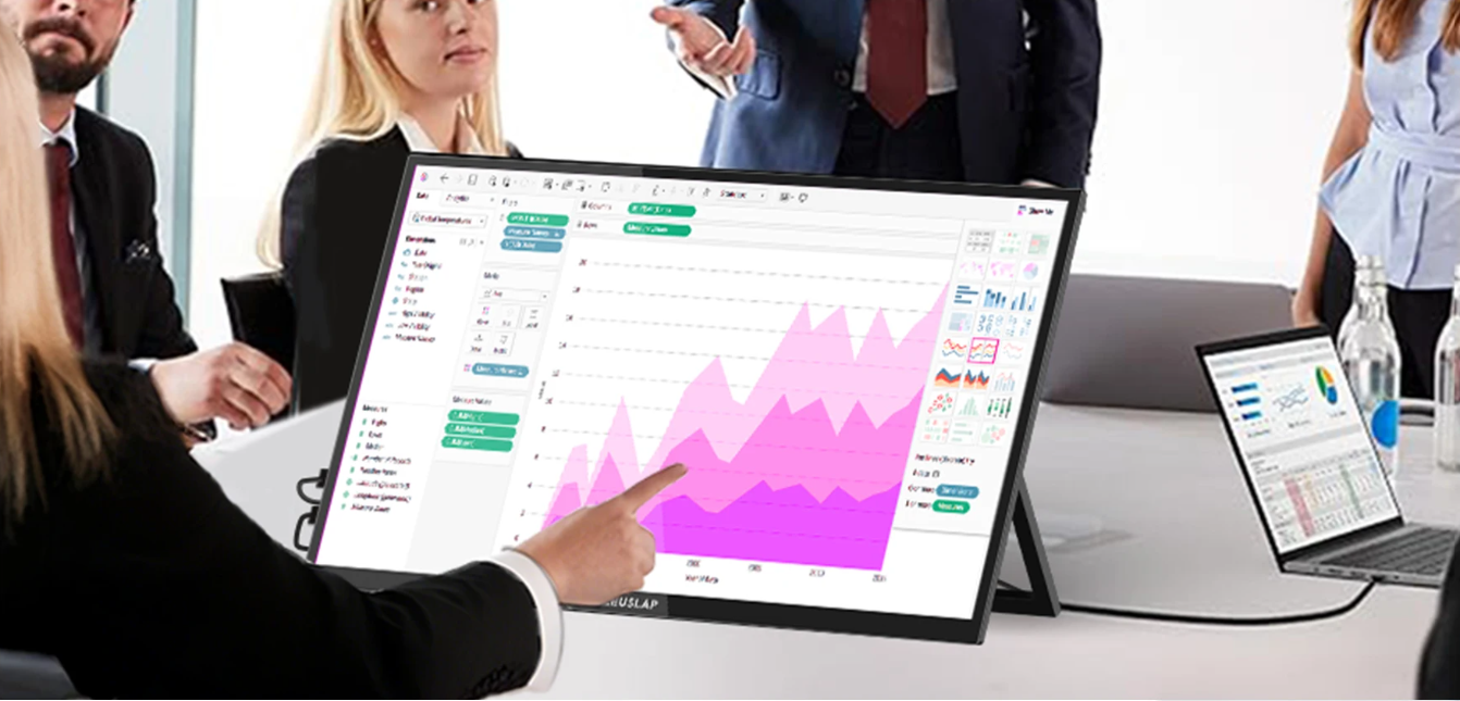 18,5 inch Touchscreen Draagbare Monitor – Full HD IPS 100Hz Tweede Scherm met Standaard