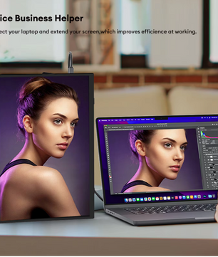 15,6 inch Draagbare Full HD IPS Monitor – Ultradun Tweede Scherm met Standaard en USB-C