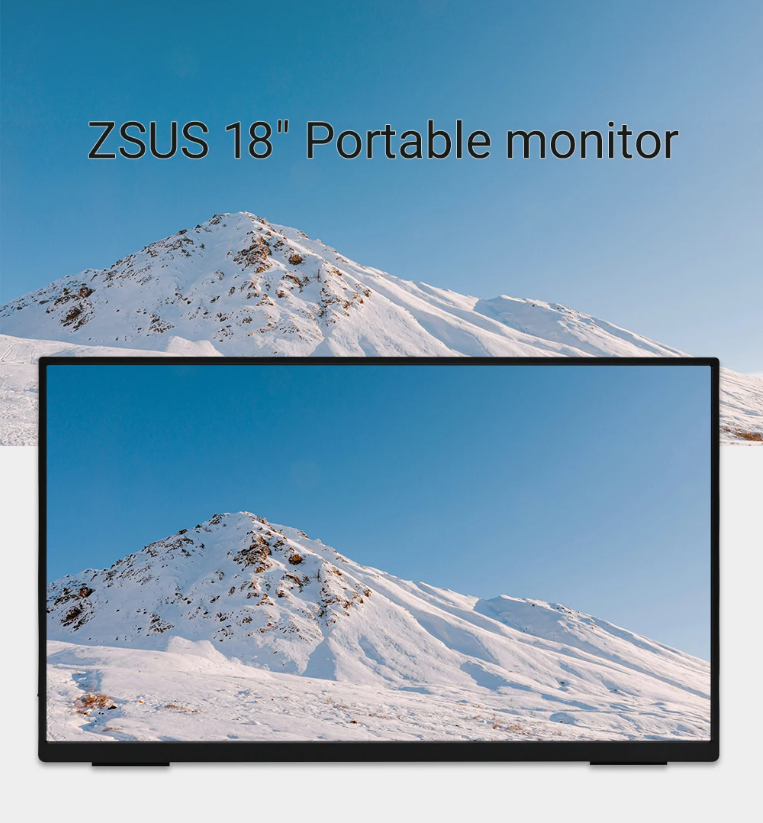 18 inch Draagbare Full HD IPS Monitor – 100Hz HDR Tweede Scherm met USB-C en HDMI