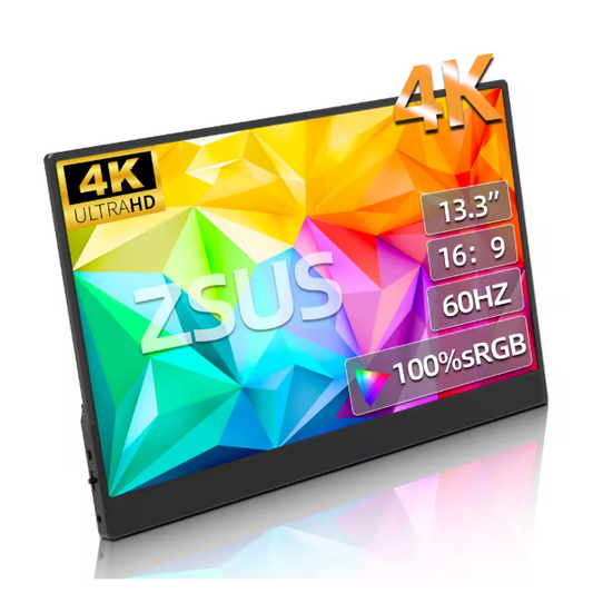 13 inch 4K Draagbare Monitor – Ultra HD Tweede Scherm met USB-C en HDMI