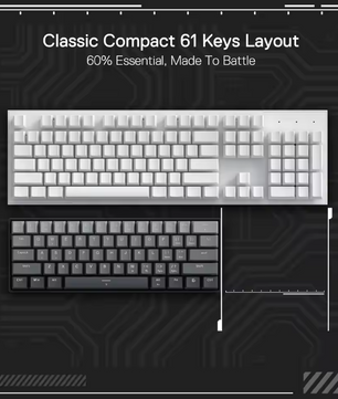 60% Mechanisch Gaming Toetsenbord – 61 Toetsen Rapid Trigger met RGB en 8K Polling