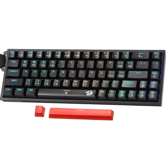 65% Mechanisch Gaming Toetsenbord – Draadloos RGB Hot-Swap Compact met 68 Toetsen