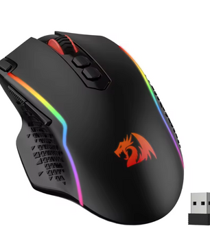 Draadloze Gaming Muis 10000 DPI – Programmeerbare RGB Gamer Muis met 8 Macro Knoppen