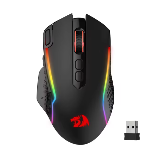 Draadloze Gaming Muis 10000 DPI – Programmeerbare RGB Gamer Muis met 8 Macro Knoppen