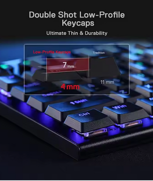 Draadloze Gaming Muis 10000 DPI – Programmeerbare RGB Gamer Muis met 8 Macro Knoppen