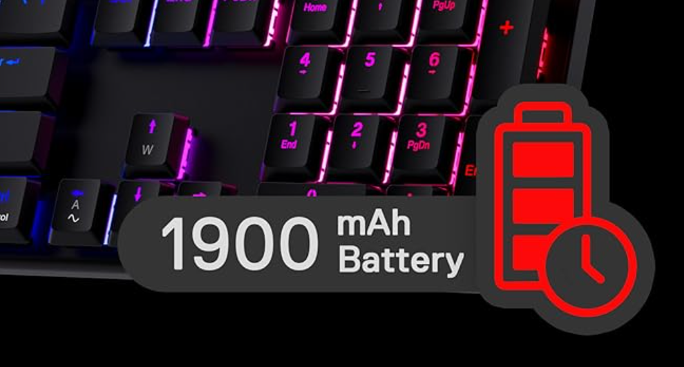 Draadloze Gaming Muis 10000 DPI – Programmeerbare RGB Gamer Muis met 8 Macro Knoppen
