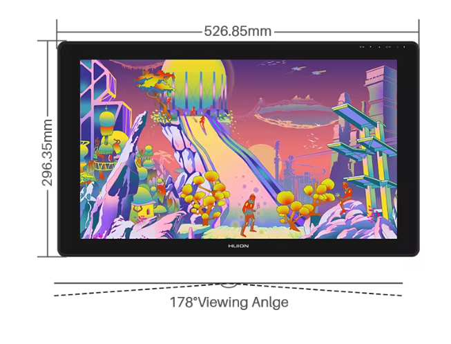 23,8 inch Grafisch Tekendisplay – QLED IPS Tekentablet Monitor met Digitale Pen