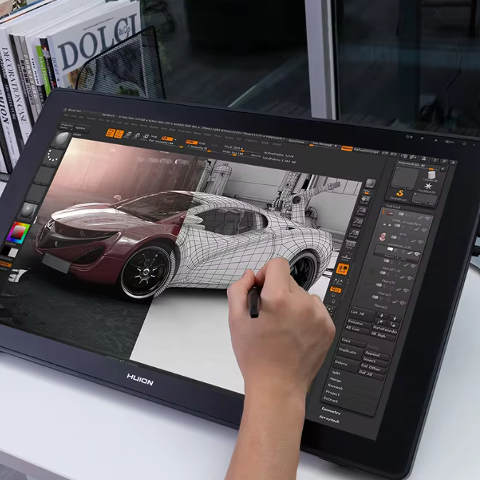 23,8 inch Grafisch Tekendisplay – QLED IPS Tekentablet Monitor met Digitale Pen