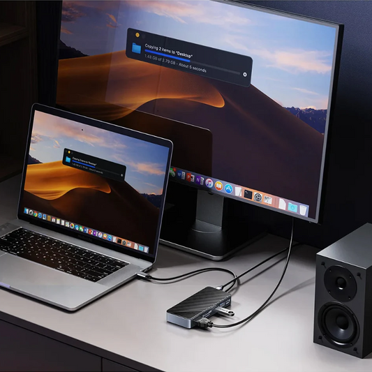 8-in-1 USB 3.2 Docking Station met M.2 SSD Behuizing – HDMI, RJ45, SD/TF, 10Gbps Multifunctionele Hub