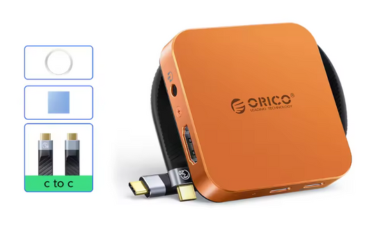 8-in-1 Magnetisch USB-C Dock met M.2 2230 NVMe SSD Behuizing, 4K HDMI, PD 100W en Kaartlezer