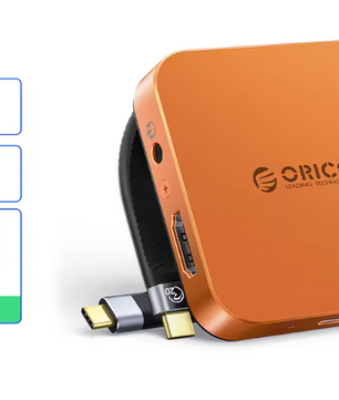 8-in-1 Magnetisch USB-C Dock met M.2 2230 NVMe SSD Behuizing, 4K HDMI, PD 100W en Kaartlezer