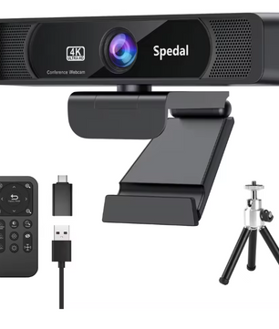 4K HD Webcam met Microfoon, 120° Groothoek en Afstandsbediening voor Streaming en Videobellen
