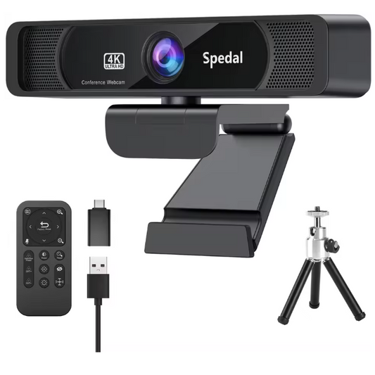 4K HD Webcam met Microfoon, 120° Groothoek en Afstandsbediening voor Streaming en Videobellen
