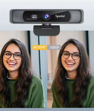 4K HD Webcam met Microfoon, 120° Groothoek en Afstandsbediening voor Streaming en Videobellen