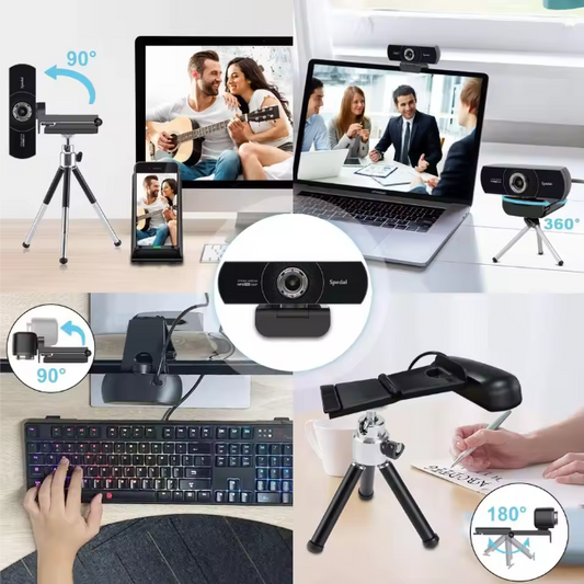 1080P 60fps Webcam met Dubbele Microfoon en Statief, Groothoek USB Camera voor Streaming en Videobellen