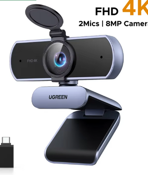4K 8MP Webcam met Autofocus en Dual AI Microfoon – USB Camera voor Streaming en Videobellen