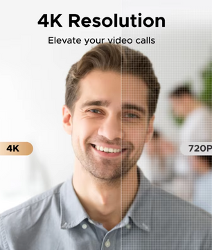 4K 8MP Webcam met Autofocus en Dual AI Microfoon – USB Camera voor Streaming en Videobellen