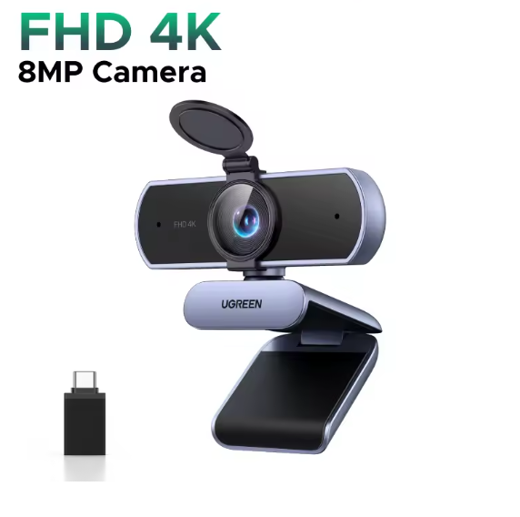 4K 8MP Webcam met Autofocus en Dual AI Microfoon – USB Camera voor Streaming en Videobellen