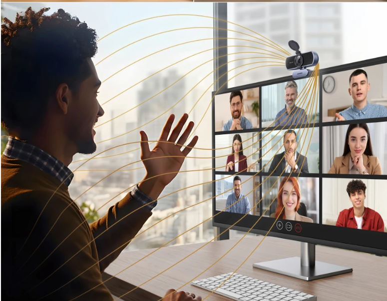 4K 8MP Webcam met Autofocus en Dual AI Microfoon – USB Camera voor Streaming en Videobellen