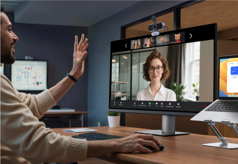 4K Webcam met Autofocus en Dual AI Microfoon – 8MP USB Camera voor Streaming en Videobellen