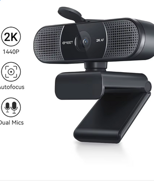 2K Webcam met Autofocus en Dual Microfoon – 1080P 60fps USB Streaming Camera